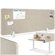 TECTAKE - Cloison de bureau Noisy avec coins arrondis beige - vignette