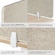 TECTAKE - Cloison de bureau Noisy avec coins arrondis beige - vignette