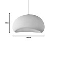 ENTREPOT BRICO - Plafonnier suspension luminaire blanc 50x28 cm - vignette
