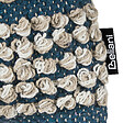 BELIANI - Lot de 2 coussins décoratifs DEWBERRY Coton 45 x 45 cm Bleu Motif géométrique - vignette