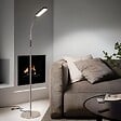 TECTAKE - Lampe de sol Prisma LED, 5 modes d'éclairage, 12 W, dimmable argent - vignette