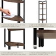 TECTAKE - Étagère d’angle Castlebar 30 x 30 x 150 cm Bois foncé industriel, rustique - vignette