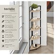 TECTAKE - Étagère d’angle Castlebar 30 x 30 x 150 cm Bois clair industriel, Chêne Sonoma - vignette