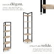 TECTAKE - Étagère d’angle Castlebar 30 x 30 x 150 cm Bois clair industriel, Chêne Sonoma - vignette