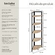 TECTAKE - Étagère d’angle Castlebar 30 x 30 x 150 cm Bois clair industriel, Chêne Sonoma - vignette