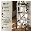 TECTAKE - Etagère échelle NEWCASTLE style industriel 57,5 x 35,5 x 139 cm Bois clair industriel, Chêne Sonoma - vignette