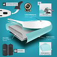 TECTAKE - Planche de stand-up paddle 2 en 1 gonflable kit complet blanc/turquoise, stable, légère, antidérapante - vignette