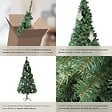 TECTAKE - Sapin de Noël artificiel avec support métallique  vert - vignette