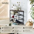 TECTAKE - Étagère à chaussures PORTSMOUTH 100x30,5x72,5cm Bois foncé industriel, rustique - vignette