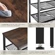 TECTAKE - Étagère à chaussures PORTSMOUTH 100x30,5x72,5cm Bois foncé industriel, rustique - vignette