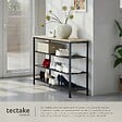 TECTAKE - Étagère à chaussures PORTSMOUTH 100x30,5x72,5cm Bois clair industriel, Chêne Sonoma - vignette
