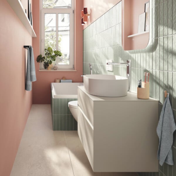 VILLEROY ET BOCH - Baignoire droite 170 x 75 Collaro acrylique blanc mat avec vidage et trop plein blanc mat - large