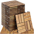 TECTAKE - Dalles de terrasse TABULA 12 lames marron - vignette