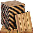 TECTAKE - Dalles de terrasse TABULA 4 lames marron - vignette
