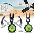TECTAKE - Chariot de transport de surf WaveWheel noir/vert - vignette