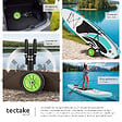 TECTAKE - Chariot de transport de surf WaveWheel noir/vert - vignette