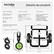 TECTAKE - Chariot de transport de surf WaveWheel noir/vert - vignette