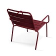 OVIALA - Fauteuil de jardin bas relax acier pourpre - Palavas - vignette