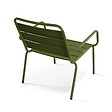 OVIALA - Fauteuil de jardin bas relax acier vert kaki - Palavas - vignette