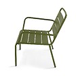 OVIALA - Fauteuil de jardin bas relax acier vert kaki - Palavas - vignette