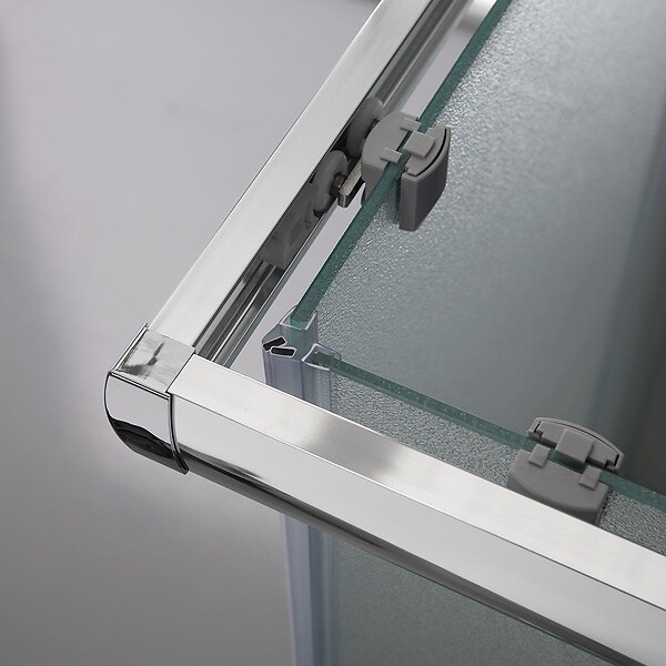 KIAMAMI VALENTINA - Cabine De Douche 80X100 Verre 6 Mm Opaque Verre Martelé | Giada - large