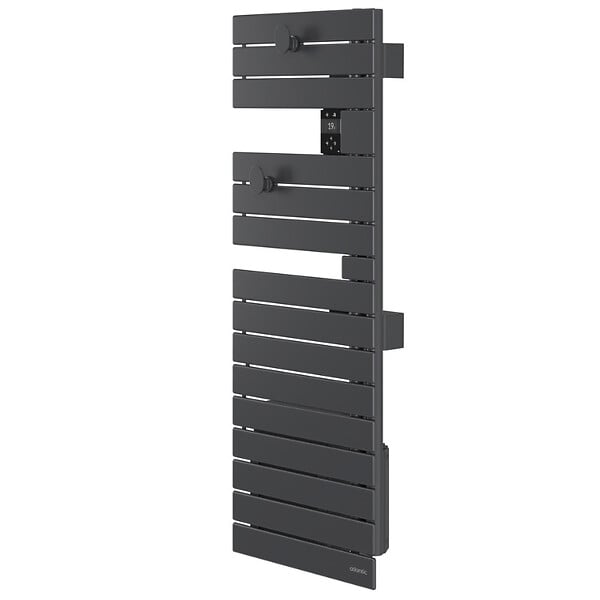 ATLANTIC - Sèche-serviettes connecté Nefertiti étroit avec soufflerie mât droite 1500W graphite - ATLANTIC - 850104 - large