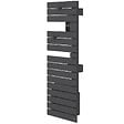 ATLANTIC - Sèche-serviettes connecté Nefertiti étroit avec soufflerie mât droite 1500W anthracite - ATLANTIC - 850094 - vignette