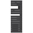 ATLANTIC - Sèche-serviettes connecté Nefertiti étroit avec soufflerie mât gauche 1500W anthracite - ATLANTIC - 850093 - vignette