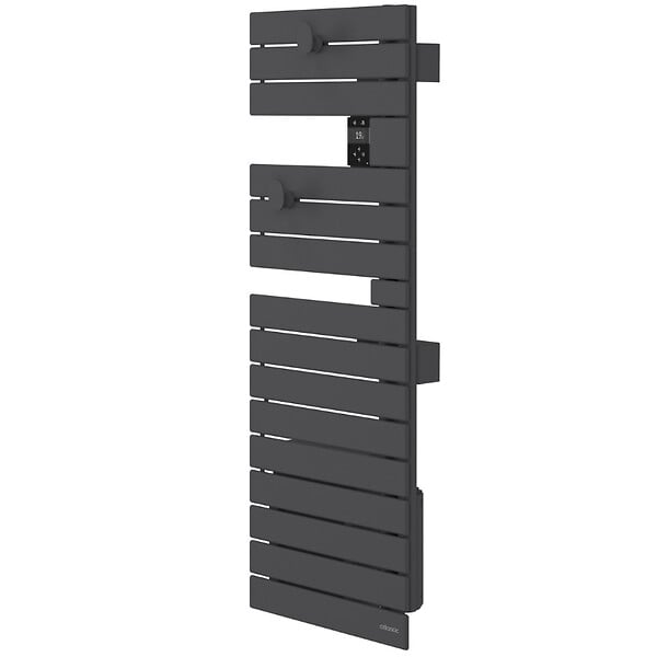 ATLANTIC - Sèche-serviettes connecté Nefertiti étroit avec soufflerie mât gauche 1500W anthracite - ATLANTIC - 850093 - large