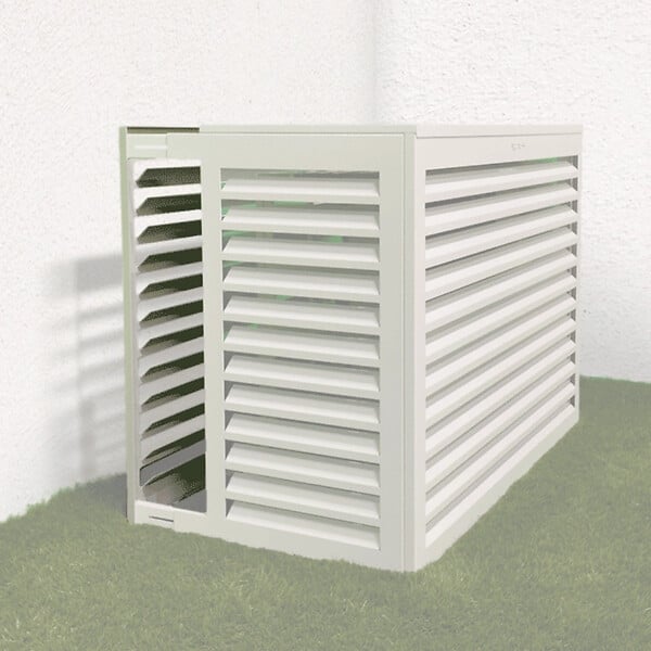 DECOCLIM - Face dos pour cache en aluminium blanc crème taille L - DECOCLIM - 23AL9001-DOS - large