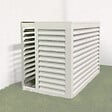 DECOCLIM - Face dos pour cache en aluminium blanc crème taille L - DECOCLIM - 23AL9001-DOS - vignette