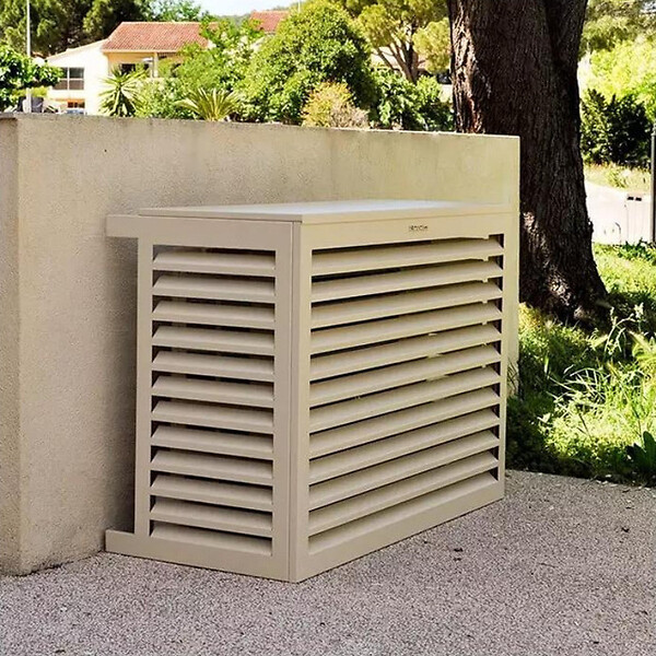 DECOCLIM - Cache unité extérieure en aluminium ivoire clair taille S - DECOCLIM - 23AS1015 - large