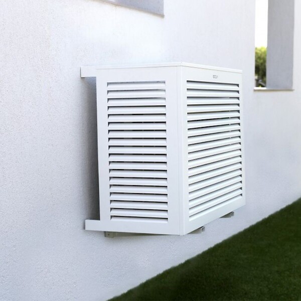 DECOCLIM - Cache clim et pompe à chaleur - Taille M - Alu - Blanc - Decoclim - large