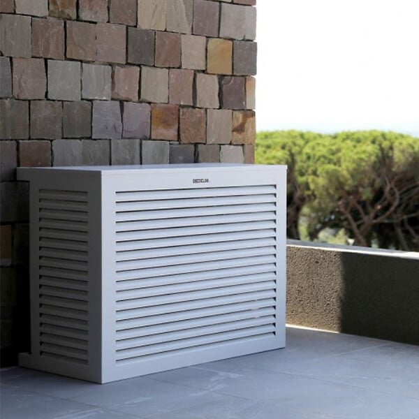 DECOCLIM - Cache clim et pompe à chaleur - Taille M - Alu - Blanc - Decoclim - large