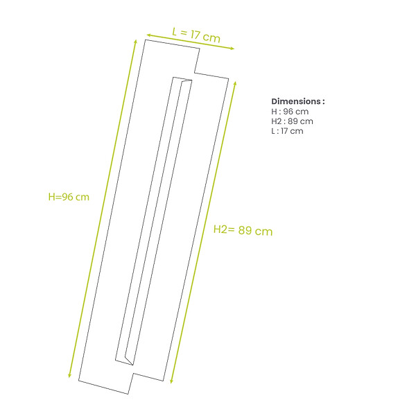 DECOCLIM - Lot de 2 joues latérales en alu blanc crème taille L - DECOCLIM - DECOCLIM-23AL9001-JLAT - large
