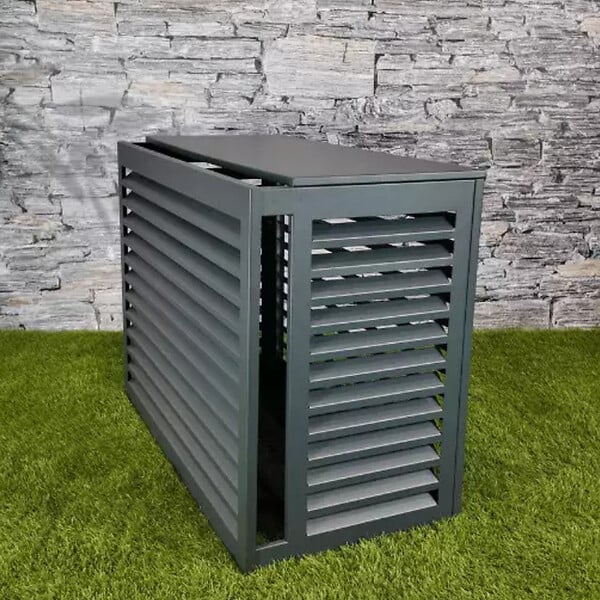 DECOCLIM - Face dos pour cache en aluminium anthracite taille M - DECOCLIM - 23AM7016-DOS - large
