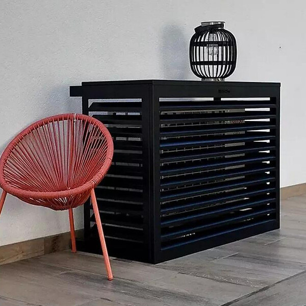DECOCLIM - Cache unité extérieure en aluminium noir foncé taille S - DECOCLIM - 23AS9005 - large