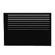 DECOCLIM - Face dos pour cache en aluminium noir foncé taille XL - DECOCLIM - 23AXL9005-DOS - vignette