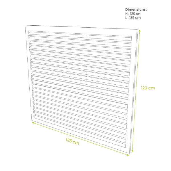 DECOCLIM - Face dos pour cache en aluminium noir foncé taille XL - DECOCLIM - 23AXL9005-DOS - large
