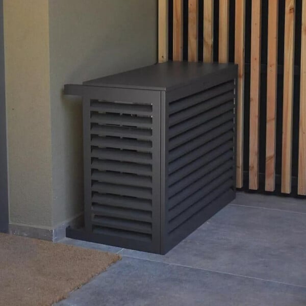 DECOCLIM - Cache unité extérieure en aluminium gris terre d'ombre taille S - DECOCLIM - 23AS7022 - large