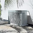 DECOCLIM - Cache unité extérieure en aluminium gris clair taille S - DECOCLIM - 23AS7035 - vignette