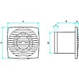 ALDES - Extracteur DESIGN 125 H - 9,3W - 115m3/h - 31dB - Blanc - vignette