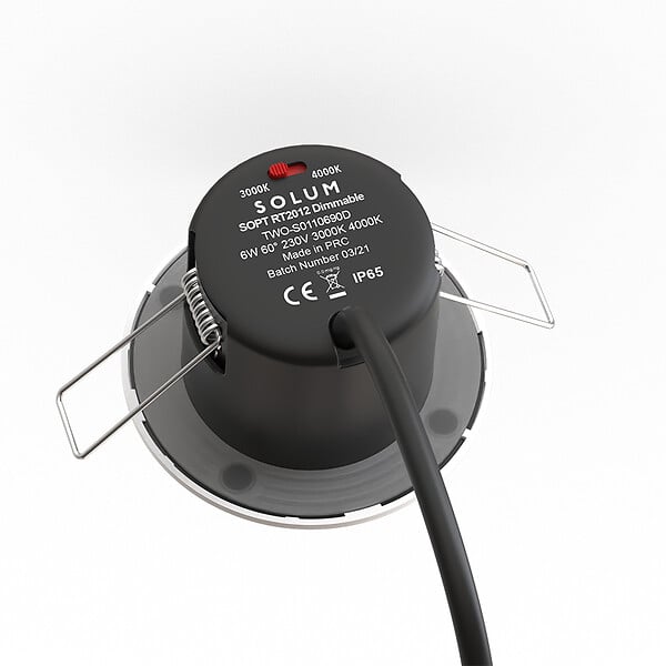 SOLUM - TWO Spot encastré 6W. 550-580Lm. dimmable. CCT 3000K/4000K - SOLUM - S0110690D - large