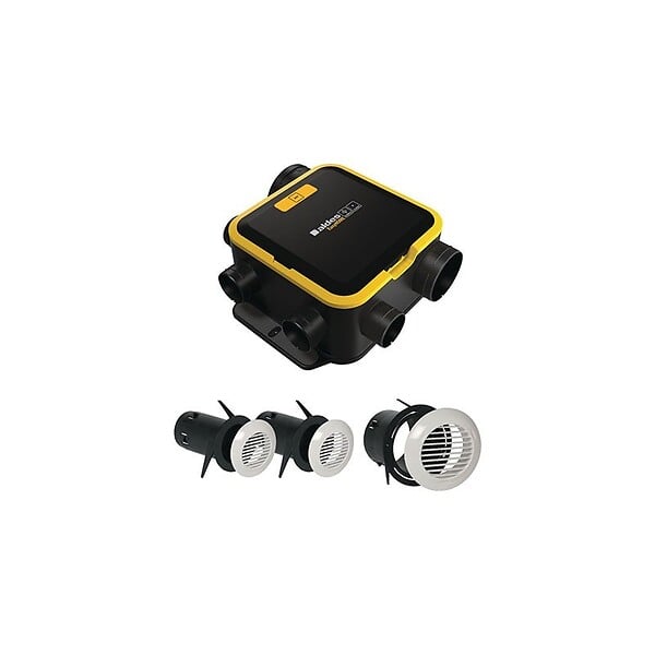 ALDES - Kit VMC EasyHome Auto Compact Classic - Simple flux Autoréglable - 241 m³/h - 23 dB - Avec 3 grilles BIP - large