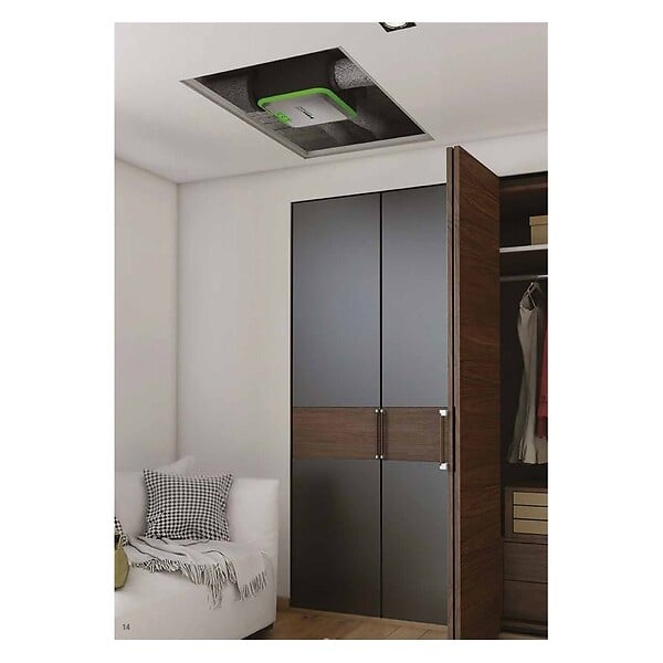 ALDES - Kit  VMC EasyHome PureAir Compact Premium - Simple flux Hygro -  400 m³/h - 21 dB - Avec bouches et entrées d'air - large