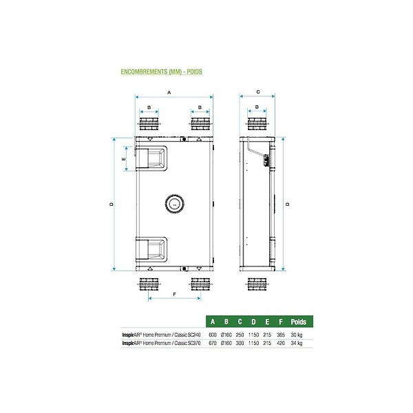 ALDES - Purificateur InspirAIR® Home SC 240 Classic - Gauche - large