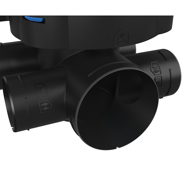 ALDES - Kit VMC EasyHome Hygro Classic - Simple flux Hygroréglable - 213 m³/h - 32 dB - Avec bouches BAHIA Curve Electriques - large