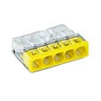 WAGO - Lot de 100 bornes WAGO 2273 - 5 x 0,5 à 2,5mm² Transp. / Jaune - vignette