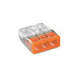 WAGO - Lot de 100 bornes WAGO 2273 - 3 x 0,5 à 2,5mm² Transp. / Orange - vignette