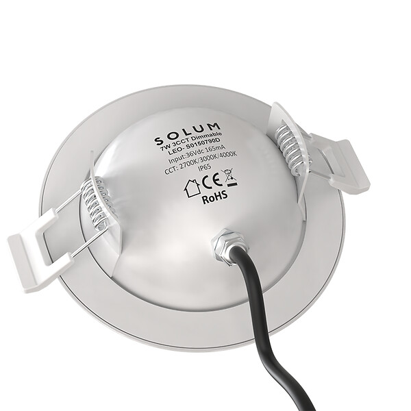 SOLUM - LEO Spot encastré blanc 8W. 690Lm. CCT 2700K/3000K/4000K. Orientable 90. Rotatif 360 - SOLUM - S0150790D - large